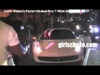 Justin Bieber Ferrari Hit and Run Footage! Runs Over Paparazzi With No Regard For The Law)