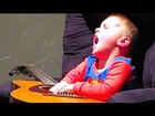 KID GETS ARM STUCK IN GUITAR!