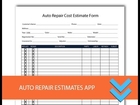 Free Auto Repair Estimates Form - Freedform.com