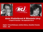 Alain Finkielkraut et le Front National. RCJ 22-9-2013