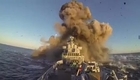 The explosive moment Norwegian military ship-killing missile