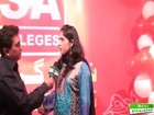 Miss Sadia Waqas of NISA Girls College talking with Jeevey Pakistan News About  EDU Expo 2013 in (PC) Lahore.